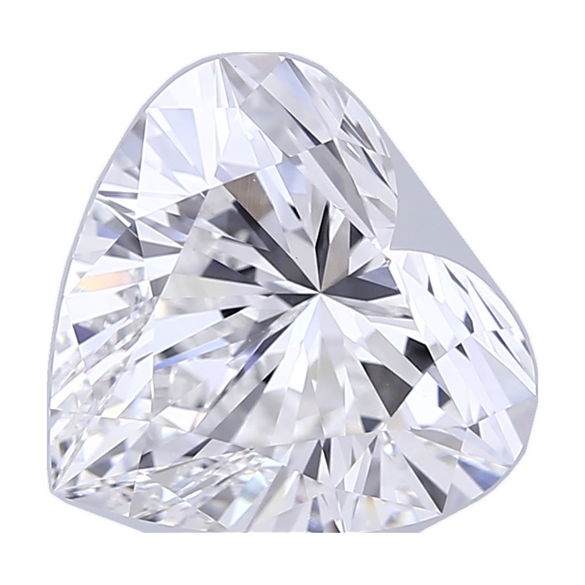 5.03 ct heart lab-grown diamond, F color, VS1 clarity, IGI certified, still from its 360° video