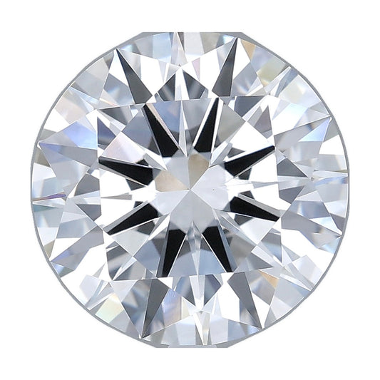 5.03 ct round lab-grown diamond, E color, VVS2 clarity, IGI certified, still from its 360° video