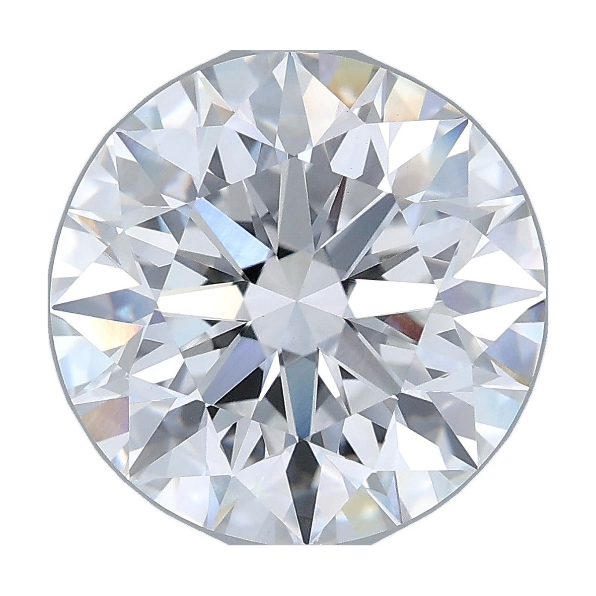 5.04 ct round lab-grown diamond, D color, VVS2 clarity, IGI certified, still from its 360° video