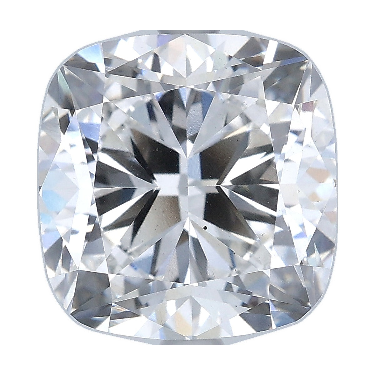 5.05 ct cushion lab-grown diamond, F color, VS2 clarity, IGI certified, still from its 360° video