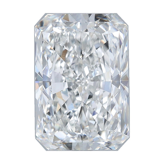 5.05 ct radiant lab-grown diamond, F color, VVS2 clarity, IGI certified, still from its 360° video