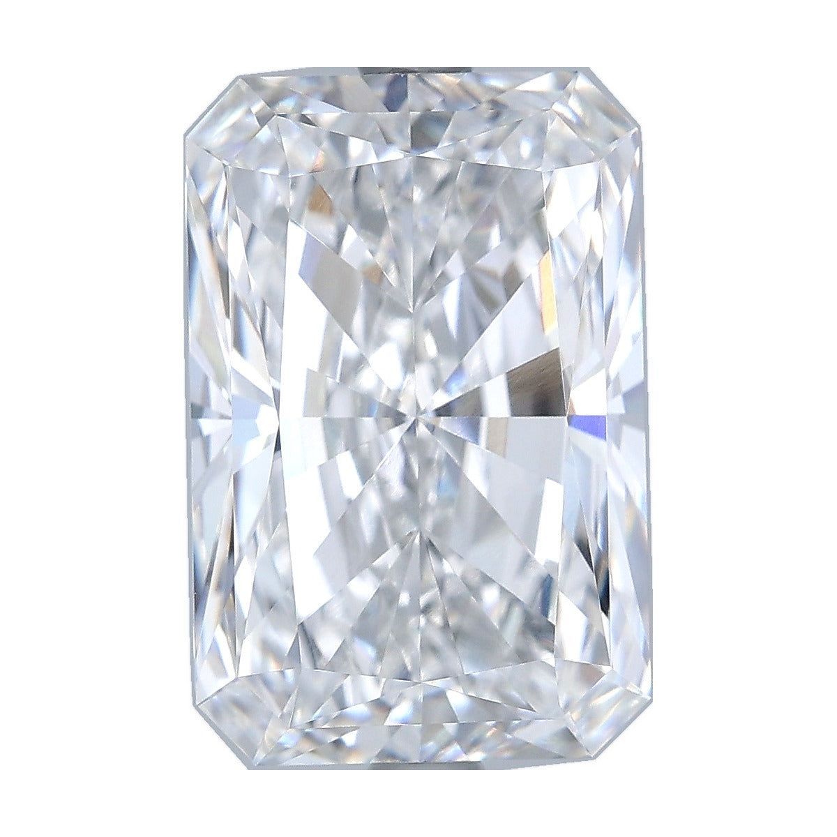 5.07 ct radiant lab-grown diamond, E color, VVS1 clarity, GIA certified, still from its 360° video