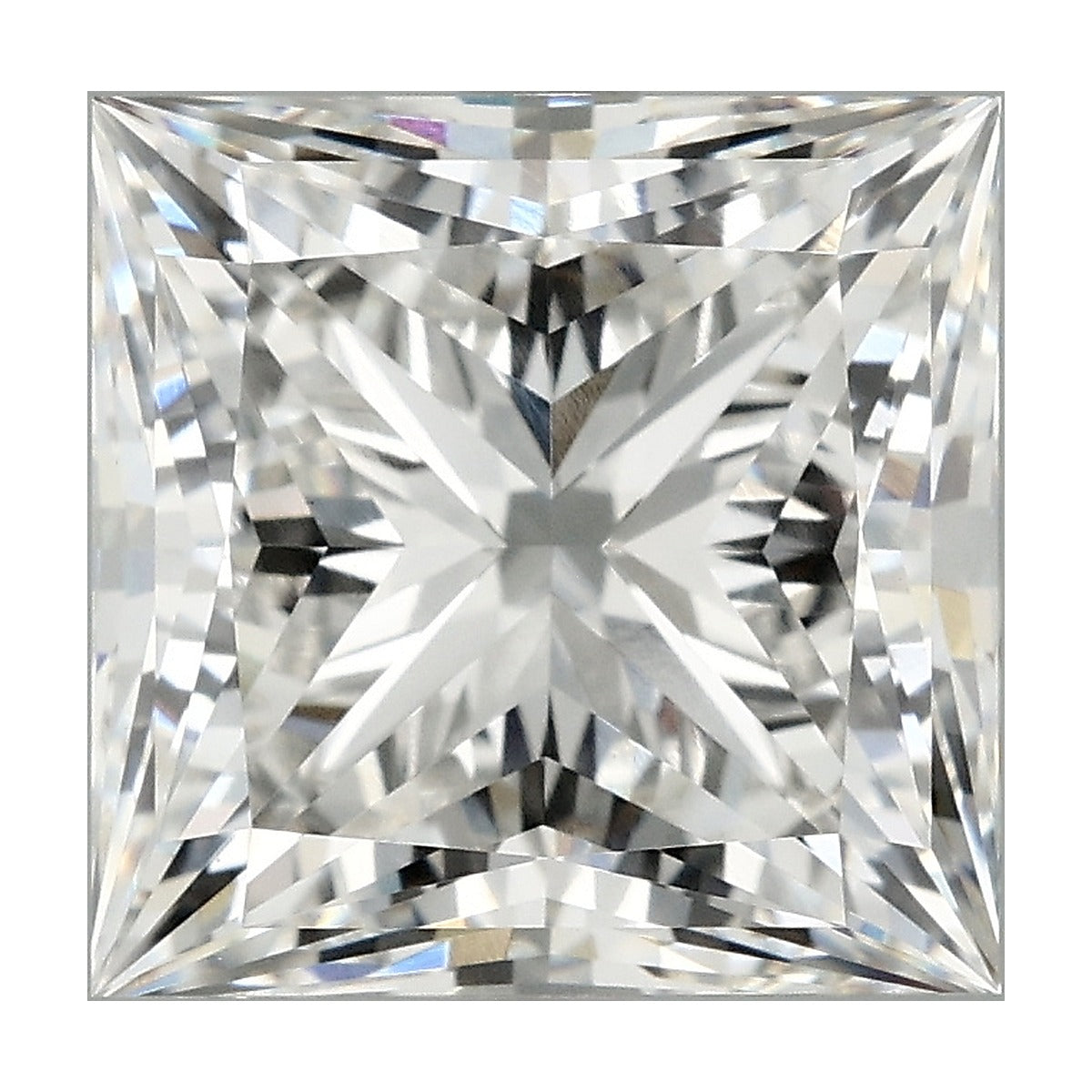 5.09 ct princess lab-grown diamond, F color, VS1 clarity, IGI certified, still from its 360° video