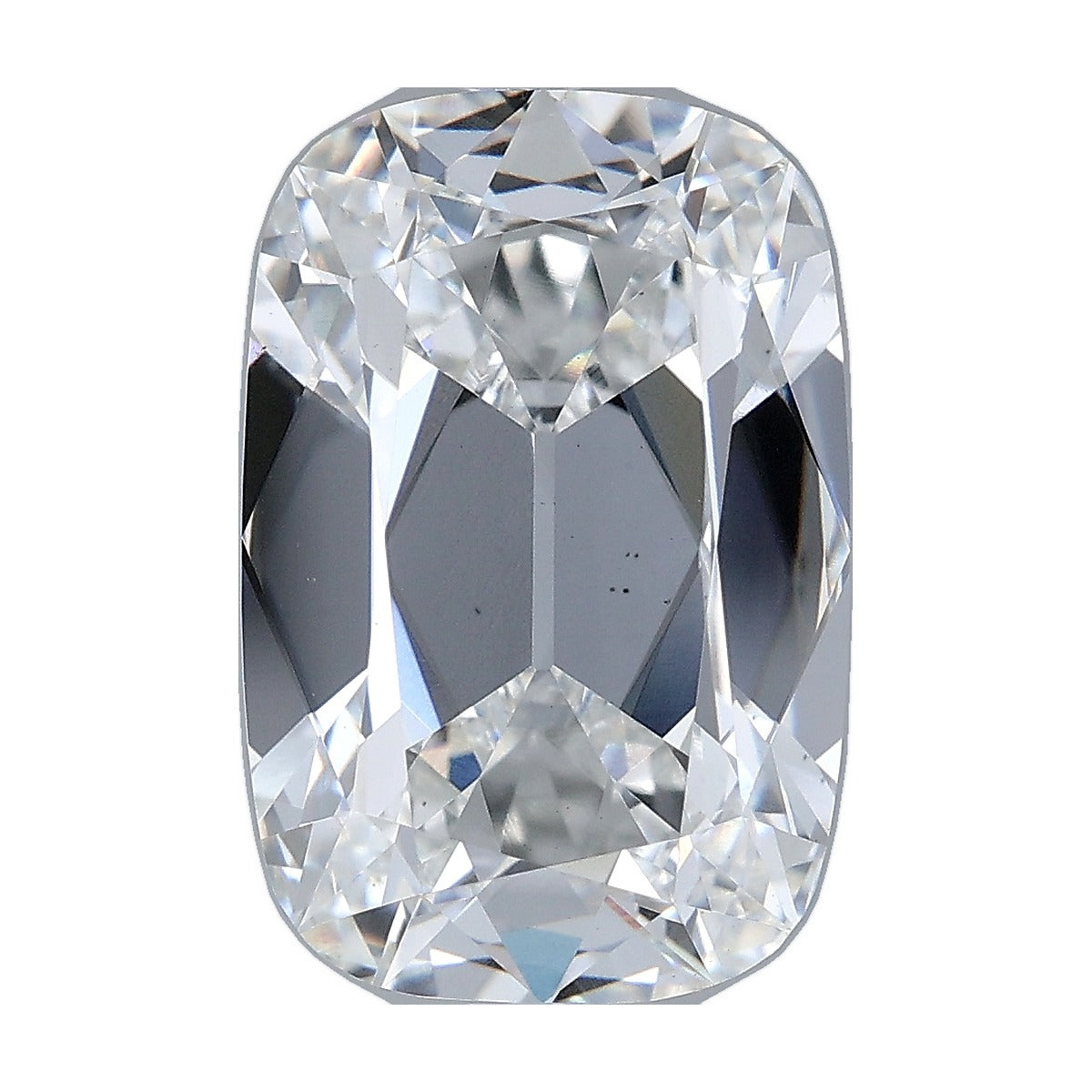 5.24 ct elongated old mine cushion lab-grown diamond, F color, VS1 clarity, IGI certified, still from its 360° video
