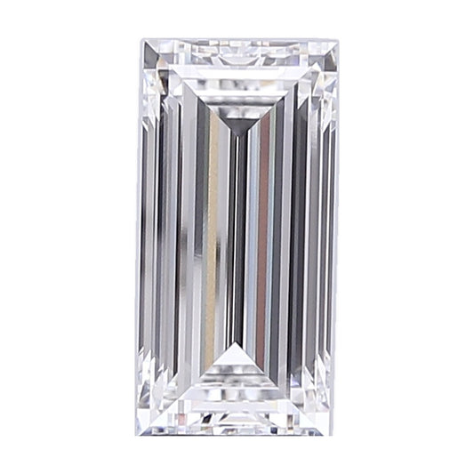 5.38 ct baguette lab-grown diamond, F color, VVS2 clarity, IGI certified, still from its 360° video