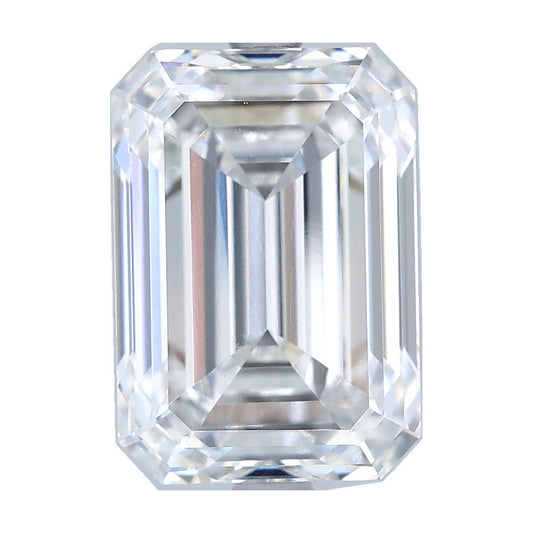 5.50 ct emerald lab-grown diamond, E color, VVS2 clarity, GIA certified, still from its 360° video