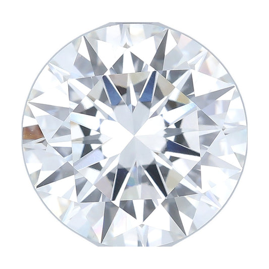 5.52 ct round lab-grown diamond, E color, VVS2 clarity, IGI certified, still from its 360° video