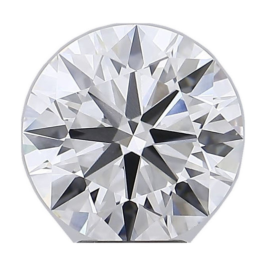 5.53 ct round lab-grown diamond, E color, VVS2 clarity, IGI certified, still from its 360° video