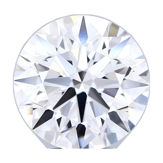 5.53 ct round lab-grown diamond, F color, VS1 clarity, IGI certified, still from its 360° video