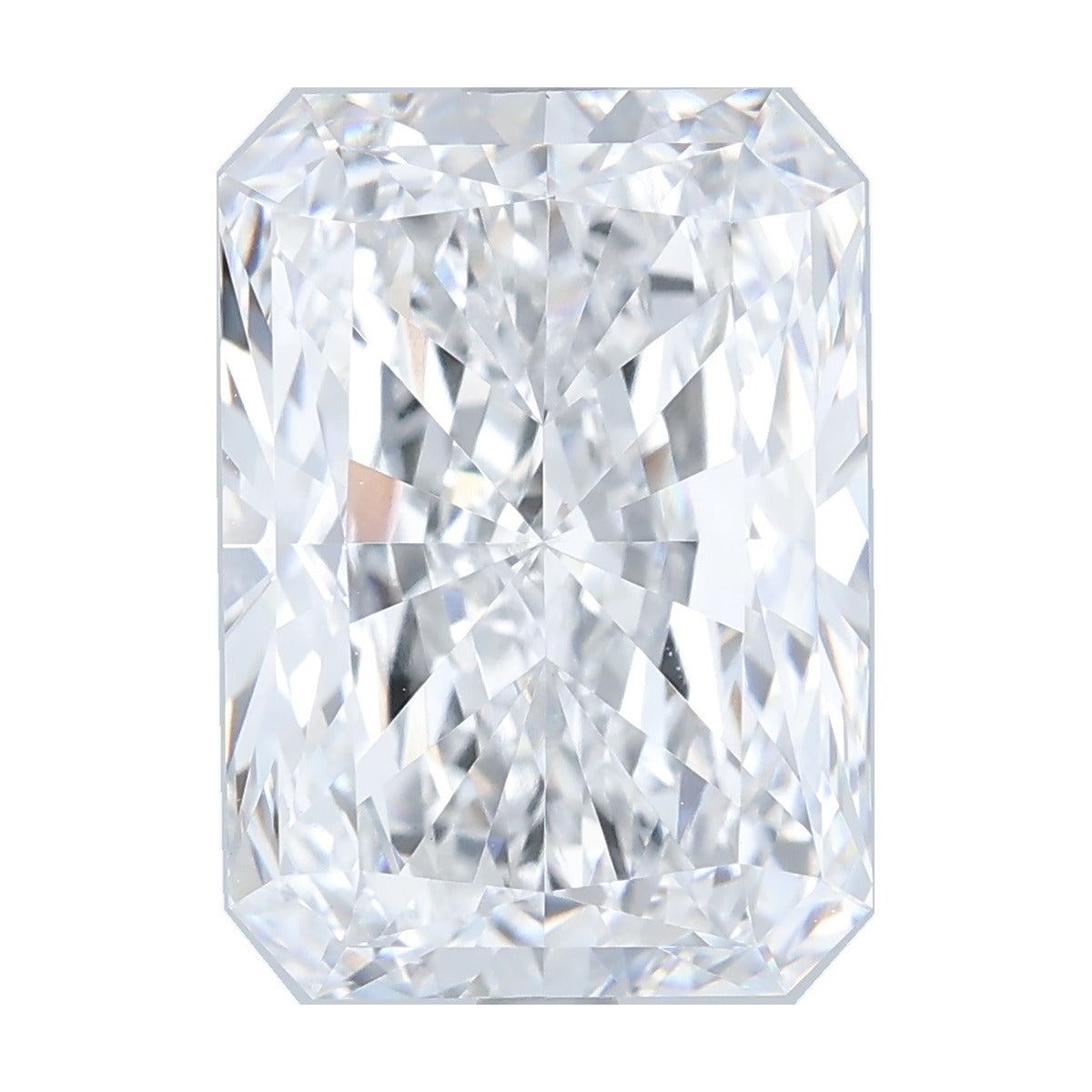 5.54 ct radiant lab-grown diamond, D color, VVS2 clarity, IGI certified, still from its 360° video