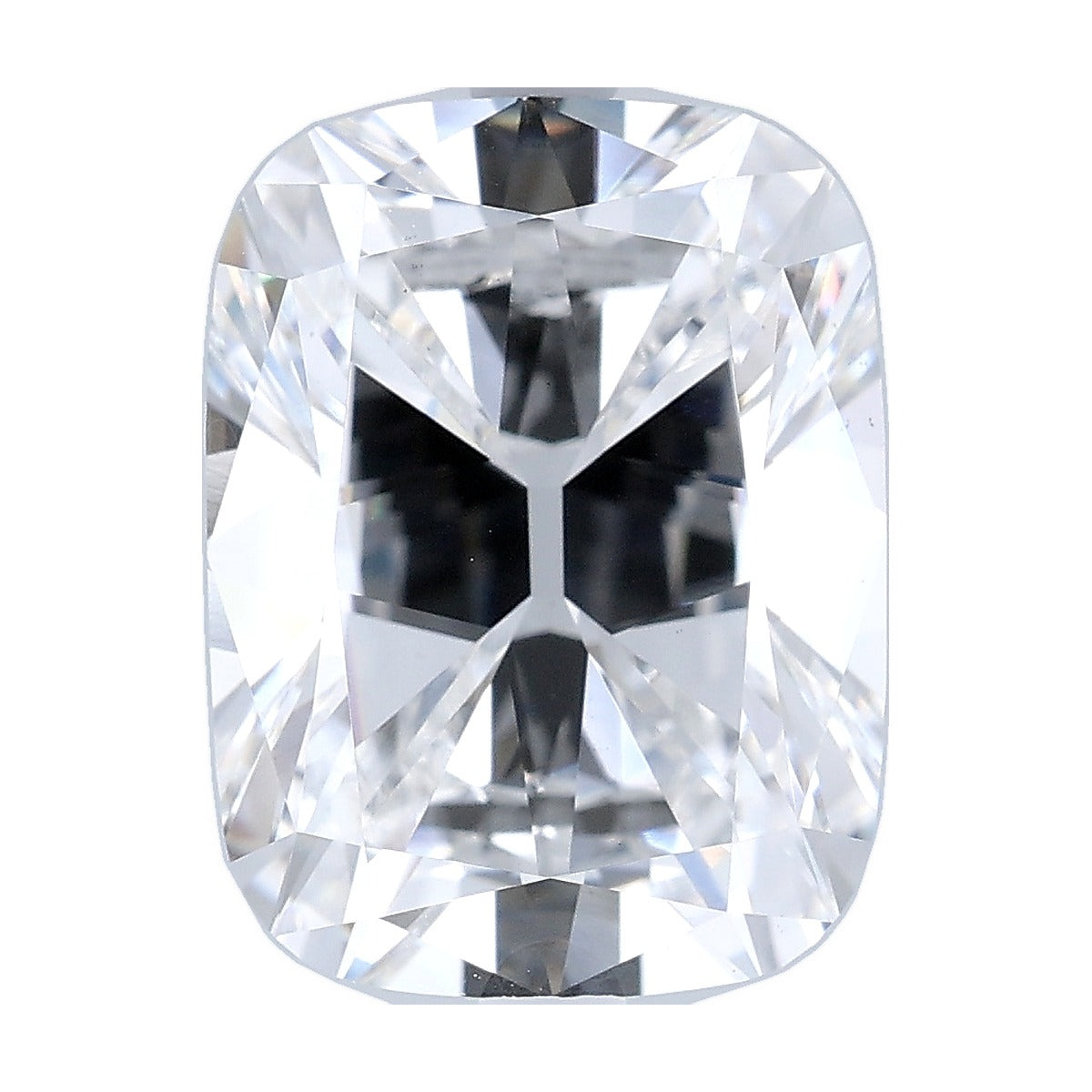 5.56 ct elongated old mine cushion lab-grown diamond, E color, VS1 clarity, IGI certified, still from its 360° video