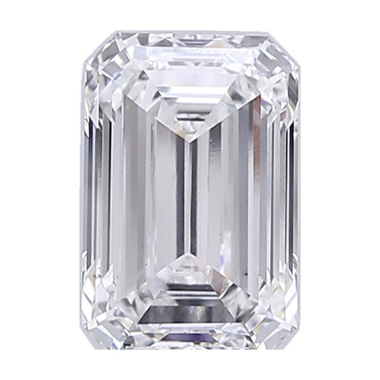 5.56 ct emerald lab-grown diamond, F color, VS2 clarity, IGI certified, still from its 360° video