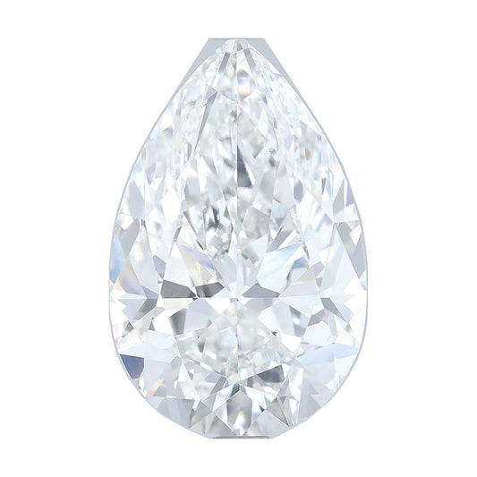 5.58 ct pear lab-grown diamond, E color, VVS1 clarity, IGI certified, still from its 360° video