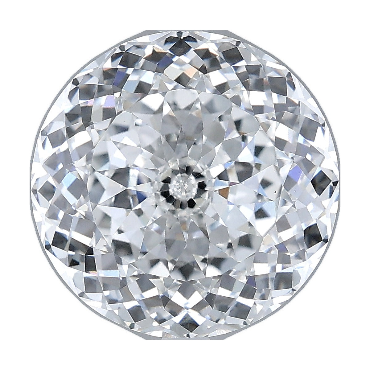5.76 ct portuguese round lab-grown diamond, F color, VS1 clarity, IGI certified, still from its 360° video