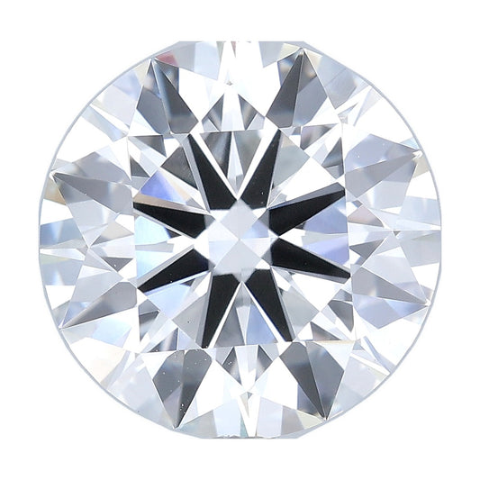 6.04 ct round lab-grown diamond, E color, VVS2 clarity, IGI certified, still from its 360° video