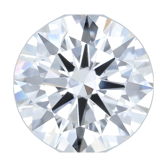 6.04 ct round lab-grown diamond, F color, VS1 clarity, IGI certified, still from its 360° video