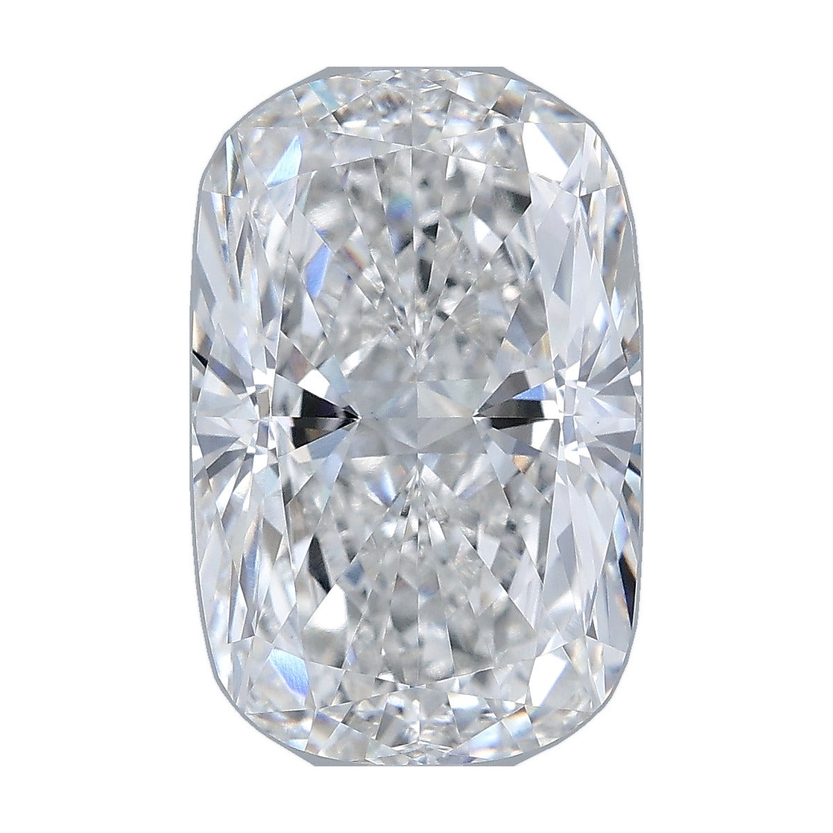 6.05 ct elongated cushion lab-grown diamond, F color, VVS2 clarity, IGI certified, still from its 360° video