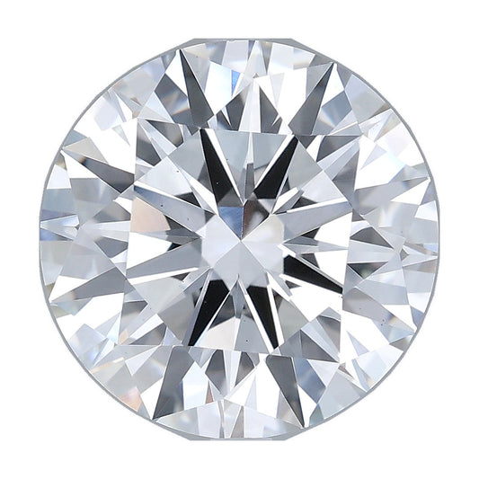 6.05 ct round lab-grown diamond, D color, VS1 clarity, IGI certified, still from its 360° video