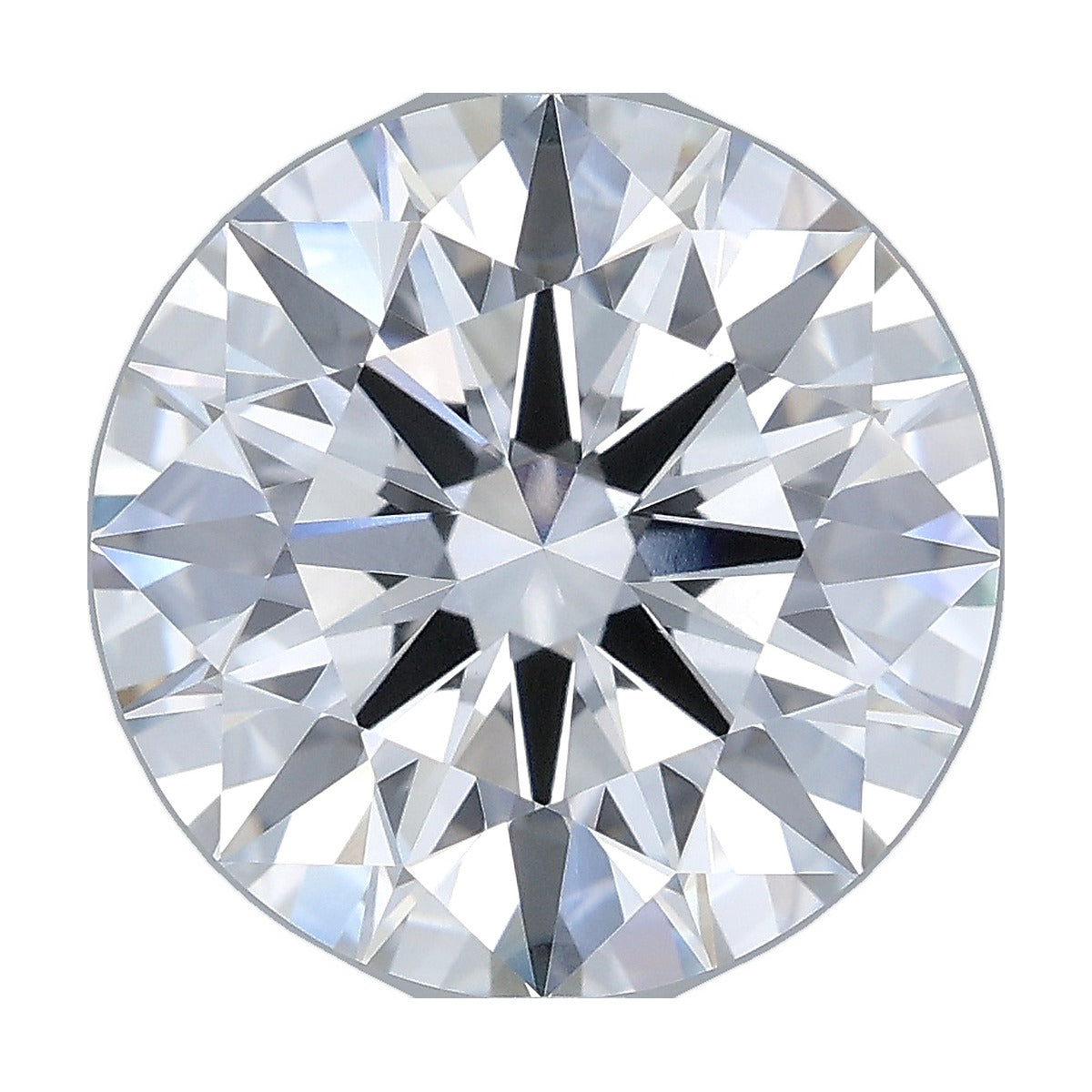 6.05 ct round lab-grown diamond, F color, VVS2 clarity, IGI certified, still from its 360° video