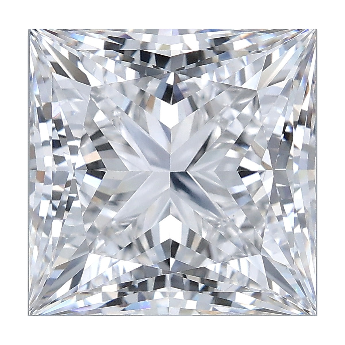 6.06 ct princess lab-grown diamond, D color, VVS2 clarity, IGI certified, still from its 360° video