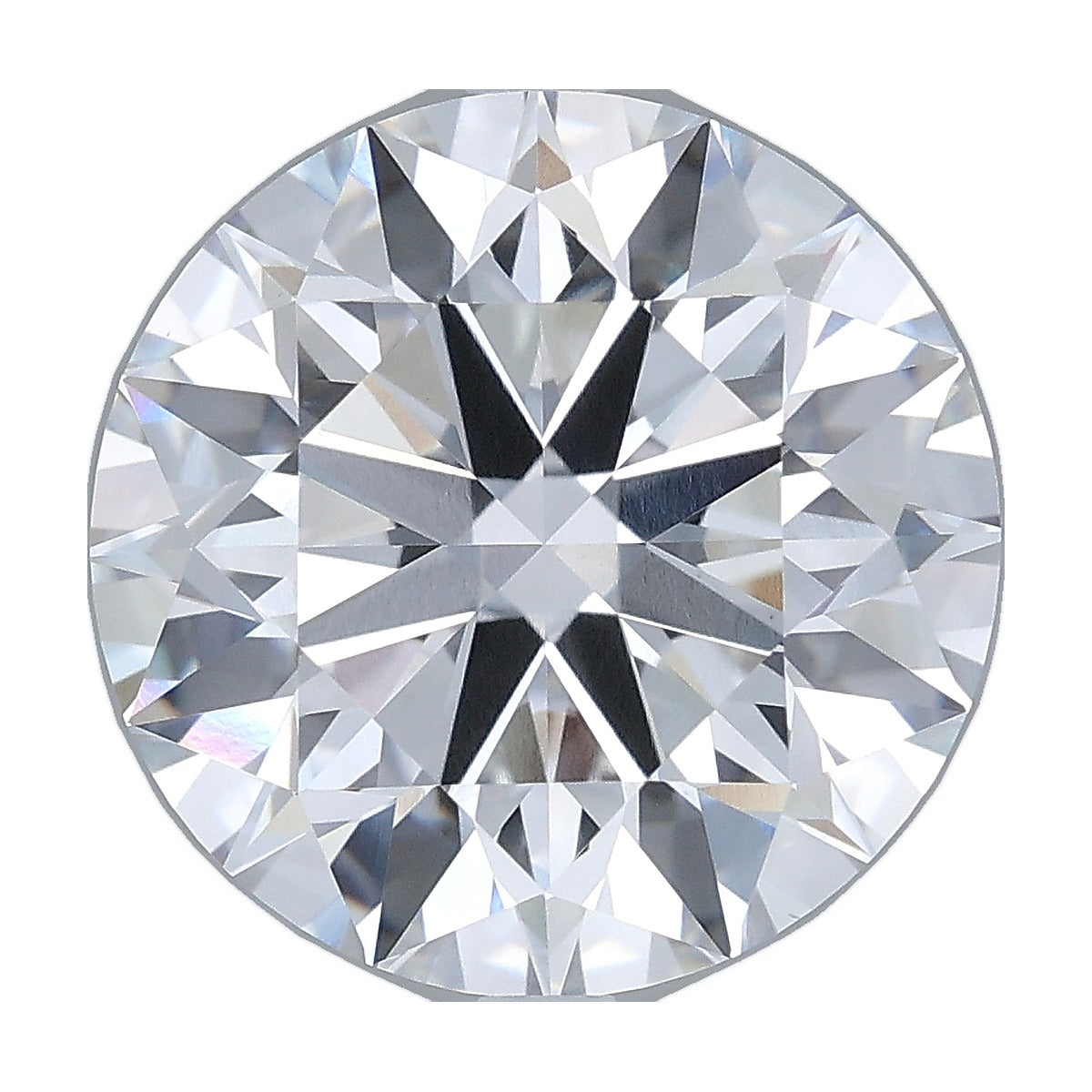 6.06 ct round lab-grown diamond, D color, VVS2 clarity, IGI certified, still from its 360° video
