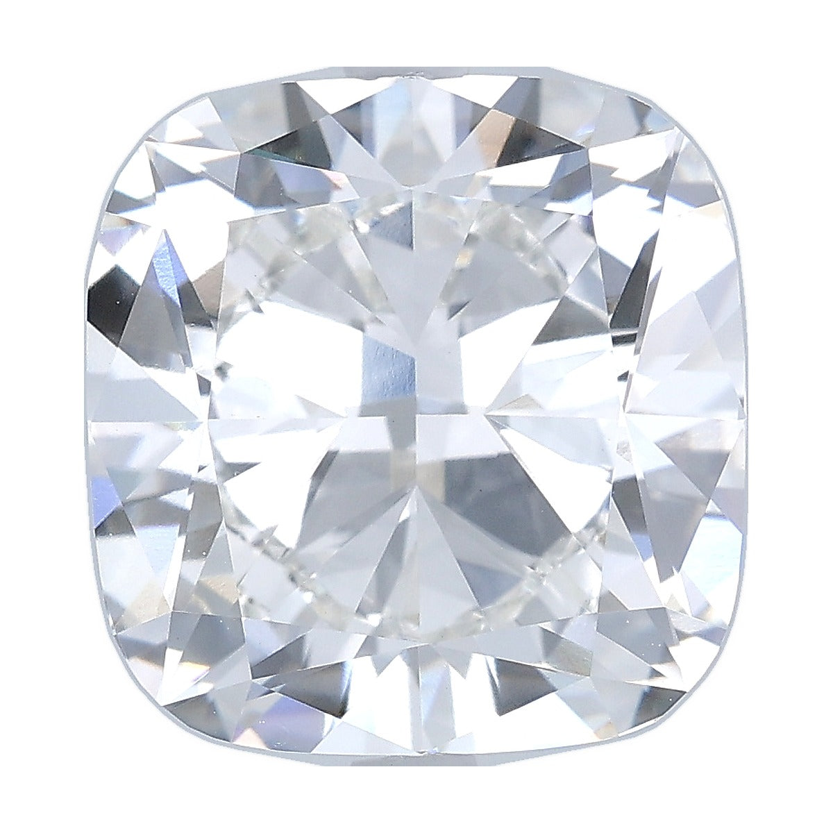 7.03 ct cushion lab-grown diamond, F color, VVS2 clarity, IGI certified, still from its 360° video
