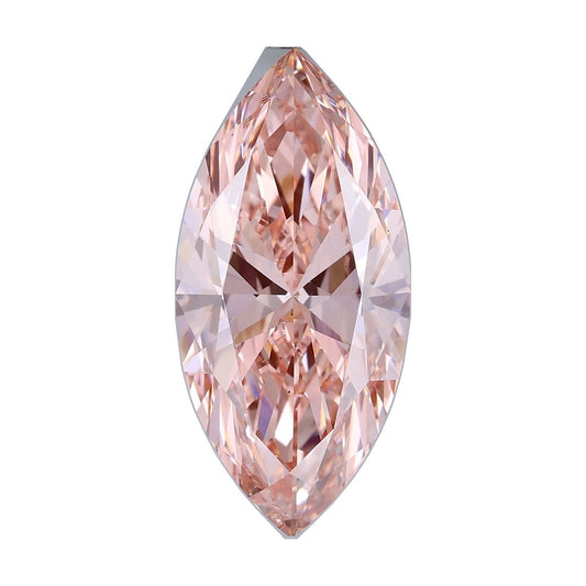 7.04 ct marquise lab-grown diamond, fancy vivid pink, VS1 clarity, IGI certified, still from its 360° video