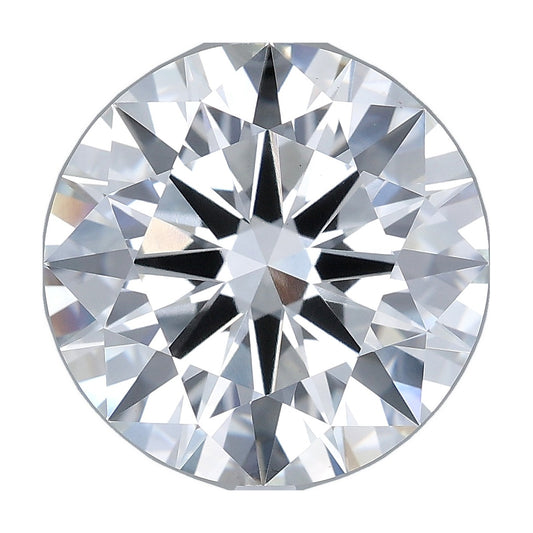 7.05 ct round lab-grown diamond, F color, VS1 clarity, IGI certified, still from its 360° video