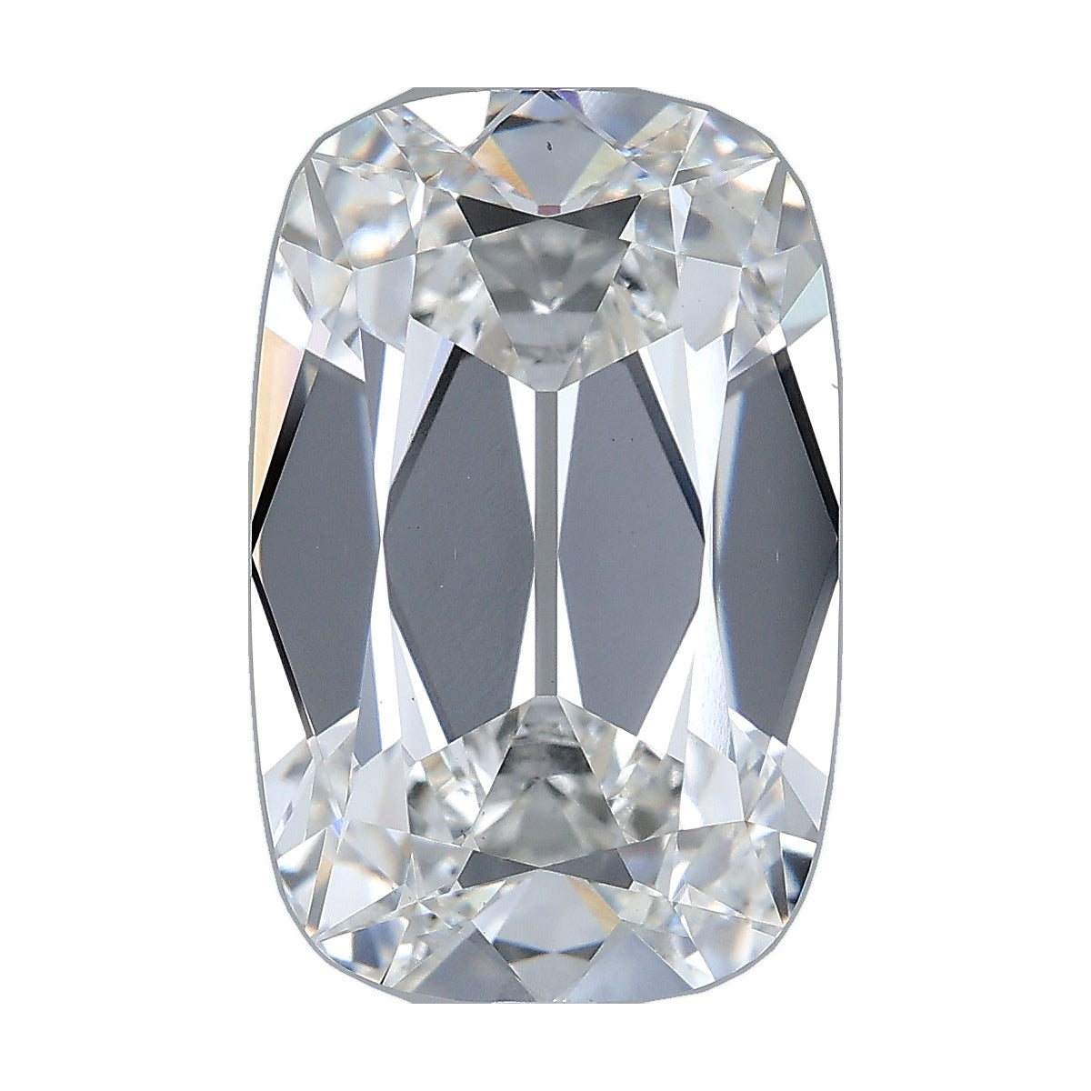 7.07 ct elongated old mine cushion lab-grown diamond, F color, VS1 clarity, IGI certified, still from its 360° video