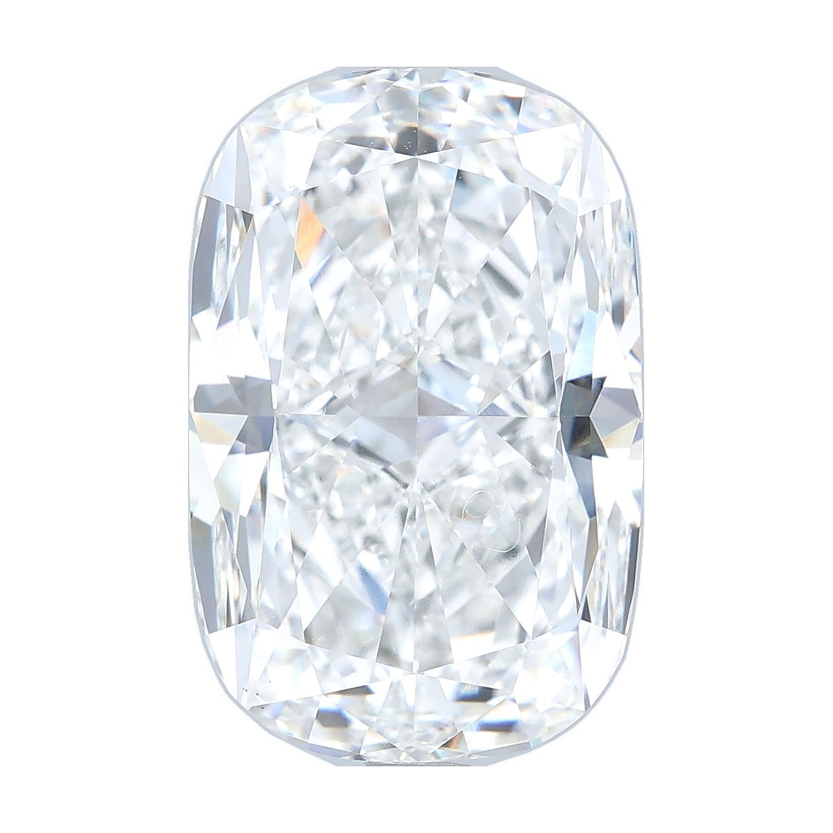7.08 ct elongated cushion lab-grown diamond, E color, VS1 clarity, IGI certified, still from its 360° video
