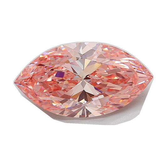 7.08 ct marquise lab-grown diamond, fancy vivid pink, VS1 clarity, IGI certified, still from its 360° video