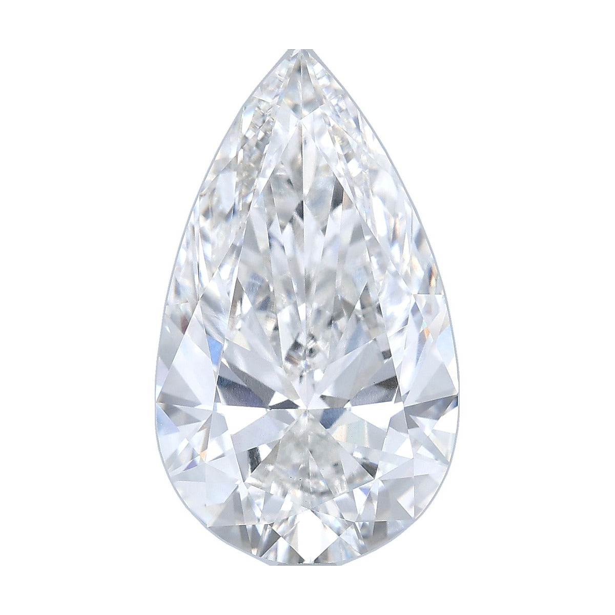 7.08 ct pear lab-grown diamond, F color, VVS2 clarity, IGI certified, still from its 360° video