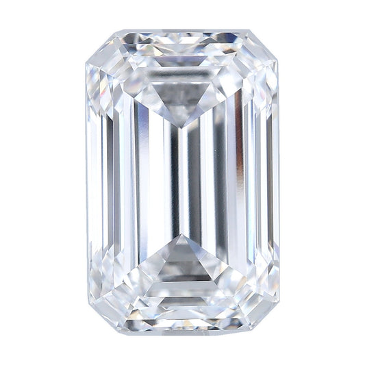 7.10 ct emerald lab-grown diamond, D color, VVS1 clarity, IGI certified, still from its 360° video