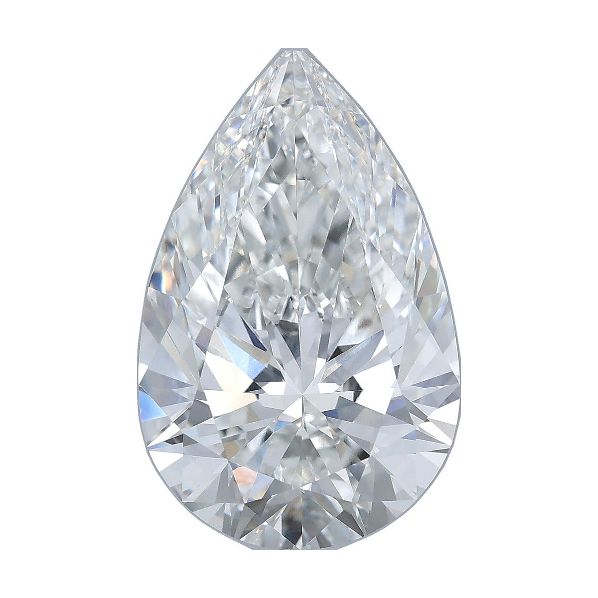 7.77 ct pear lab-grown diamond, F color, VVS1 clarity, IGI certified, still from its 360° video