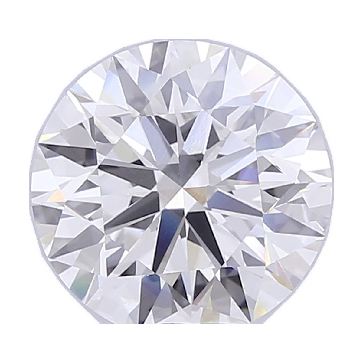 8.00 ct round lab-grown diamond, F color, VS1 clarity, IGI certified, still from its 360° video