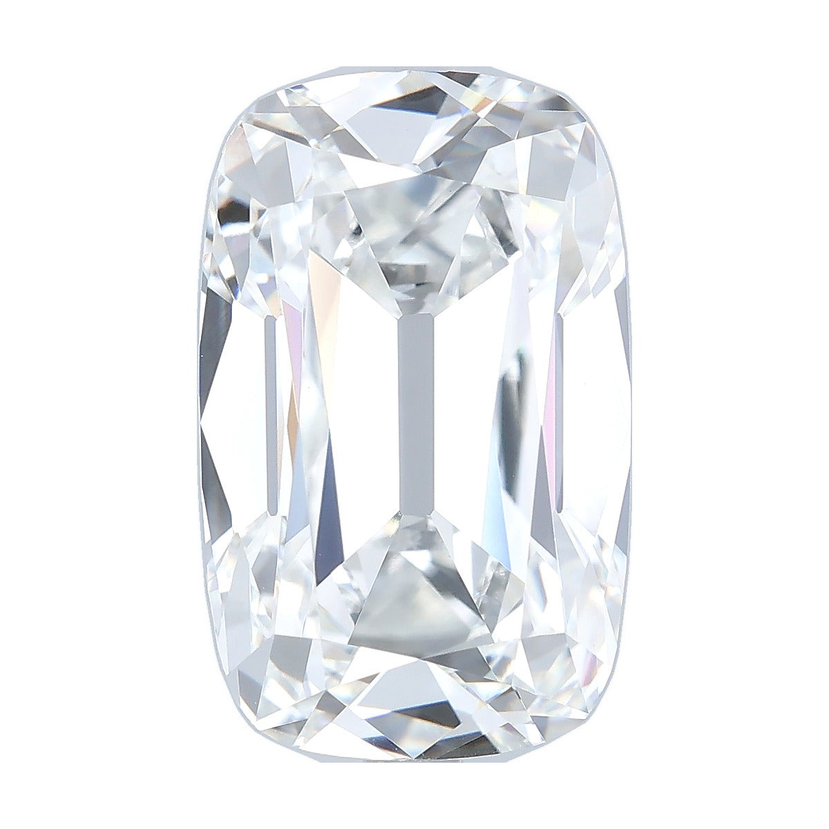 8.07 ct elongated old mine cushion lab-grown diamond, F color, VVS2 clarity, IGI certified, still from its 360° video
