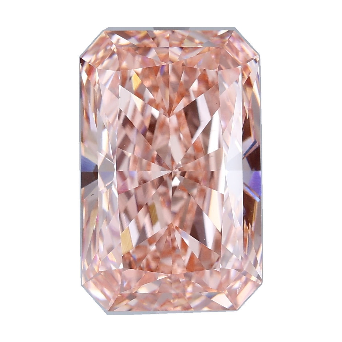8.52 ct radiant lab-grown diamond, fancy vivid pink, VS2 clarity, IGI certified, still from its 360° video