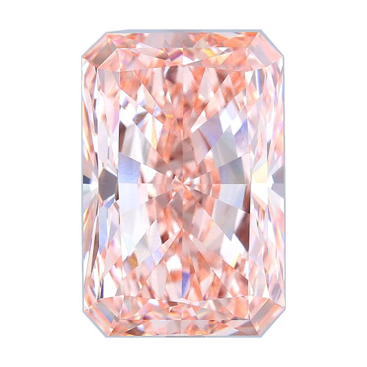 8.52 ct radiant lab-grown diamond, fancy vivid pink, VVS2 clarity, IGI certified, still from its 360° video