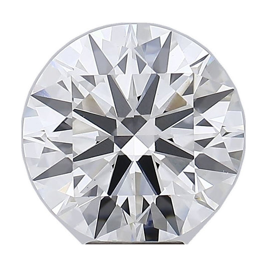 8.54 ct round lab-grown diamond, E color, VS2 clarity, IGI certified, still from its 360° video