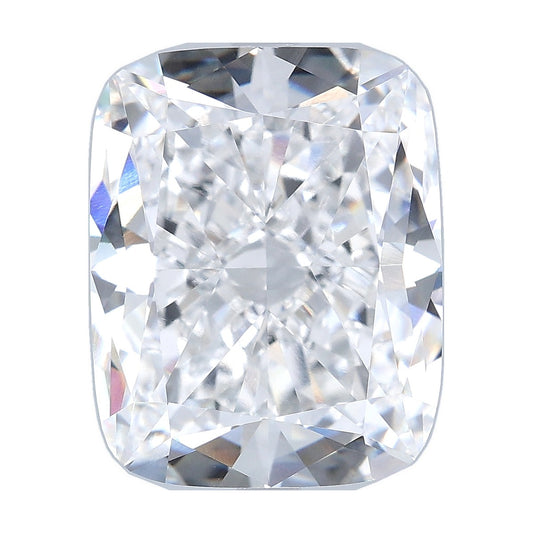 9.09 ct elongated cushion lab-grown diamond, F color, VVS2 clarity, GIA certified, still from its 360° video