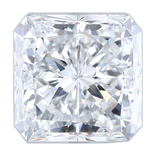 9.52 ct square radiant lab-grown diamond, D color, VVS2 clarity, IGI certified, still from its 360° video