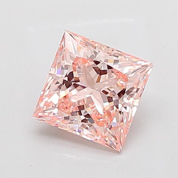 360° video of the 2.08 ct princess lab-grown diamond, fancy intense pink, VVS2 clarity, IGI certified